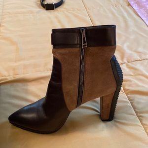 Belstaff Brown Leather and Tan suede bootie worn twice.